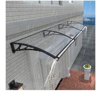 Polycarbonate Door Awning Canopy with Sturdy Metal Bracket - Outdoor Patio Window Cover for UV, Rain, Snow, Sunlight Protection