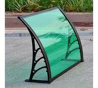 Polycarbonate Door Canopy 2.5mm Thick Impact-Resistant Awning for Entrance UV Protection & Rain Shield Includes Hardware (100x200cm/39x79)