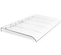 Polycarbonate Front Door Canopy - Durable Rain Shelter for Porch & Patio - Various Widths: 20" to 67" - Stylish Roof Cover for Outdoor Protection