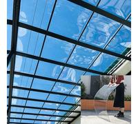 Polycarbonate Greenhouse 1mm Thick Roof Skylight Panels Shed Roofing Panels Polycarbonate Plastic Sheet Waterproof UV Protected Cuts Easily Suitable(Clear,1x5m/3.3x16.4ft)