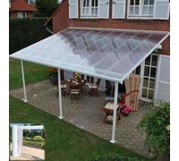 Polycarbonate Greenhouse Panels Replacement Roofing Sheet, Clear Impact Resistant Acrylic Plastic Cover for Carports and Canopies