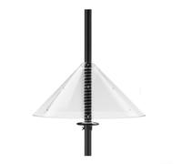 Polycarbonate Pole Baffle for Bird Feeders with 19 Inch Coverage and Serrated Edge to Discourage Squirrel Ascension