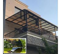 Polycarbonate Roof Panel UV Protection Easy to Cut Replacement Sheets for Garage & Gazebo Transparent PC Covering Brown (4x29.5ft/120x900cm)