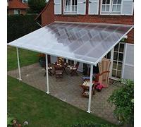 Polycarbonate Roofing Sheet,Clear Acrylic Plastic Sheet,Daylighting Panel,Roofing Cladding,UV Protection Rainproof Roof Cover,for Greenhouses,Sheds,Carports,Huts,Kennels (1.56x10m)