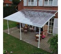 Polycarbonate Roofing Sheet,Clear Acrylic Plastic Sheet,Strong Impact and Shatterproof PC Full Transparent Durable Panel, Outdoor Greenhouse Cover(1.22x6m(4x19.7ft))