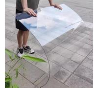 Polycarbonate Roofing Sheet Clear Plastic Panel 1.5 mm Thick,Strong Impact and Shatterproof,Waterproof,UV Protection,for Greenhouse Canopy Carport Cover,Easy to Bend (0.6m x 1m(2ft x 3.3ft))