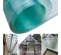 Polycarbonate Roofing Sheet,Transparent Insulation Day Lighting Glassfiber Panels Greenhouse Rain Canopy Outdoor Window Porch Shade Patio Roof Cover UV Protection,Easy to Cut (0.5x2m(1.64x6.6ft))