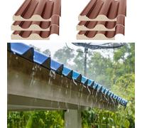 Polycarbonate Roofing Sheets, 6pcs Corrugated Metal Roofing Panels, Roof Cover Replacement for Stables Carport Patio, Customizable(Brown,L 1.1m/3.6ft)