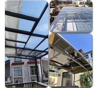polycarbonate roofing sheets Clear Polycarbonate Roofing Sheet, Rainproof UV Protection Plate,for Outdoor Canopy Carport Replacement Shed Panel(80 x400 cm(2.62x13ft))