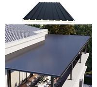 Polycarbonate Roofing Sheets, Roofing Sheets Terrace Building Roof Windproof Board, Metal w/Polycarbonate Fill(L 1.45m/4.8ft)