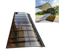 Polycarbonate sheet 0.04"/1mm Thick Clear lexan Plastic Roofing Outdoor Greenhouse Rolled Sheet Uv Protection Rain Pergola Roof Panels Cuts Easily Suitable(Brown,0.6x12m/2x39.4ft)