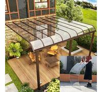 Polycarbonate sheets 1mm Thick skylight panels Outdoor Patio Greenhouse Panels Uv Protection Rain Pergola Roof Panels UV Protection Rain pergola roof panels(Clear,1x5m/3.3x16.4ft)