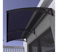 Polycarte Front Door Canopy ning - Outdoor Rain Cover & Sun Shelter with Black Bracket - Porch Protect for & Doors
