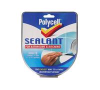 Polycell Flexible Sealant Strip For Kitchen And Bathroom - White 22mm