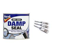Polycell PLCDS500 Damp Seal, 500 ml and Harris Seriously Good Walls & Ceilings No Loss Paint Brushes | 3 Brush Pack | 1", 1.5", 2"