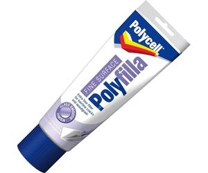 Polycell Polyfilla Fine Surface Filler 400g Tube Extra Glass Smooth Finish For Hairline Cracks and Wood grain Fills Up To 2mm Wide Interior Use Quick Dry (400g)