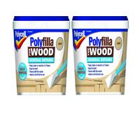 Polycell Polyfilla For General Wood Repairs Light Tub 380gm - 2 Pack