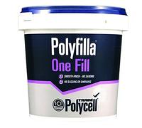 Polycell Polyfilla One Fill Lightweight Filler 1L - Designed to Fill deep Holes and Gaps in just one Application - Will not Shrink, Crack or sag - Can be Painted Over in as Little as 15 Minutes