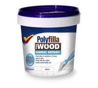 Polycell Polyfilla Wood Filler for General Repairs, Ready Mixed Interior & Exterior Wood Filler, Quick Dry, Sandable, Paintable, Crack Resistant, (380g Tub)