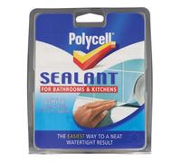 Polycell - Sealant Strip Bathroom & Kitchen - White - 41mm X 3.35M