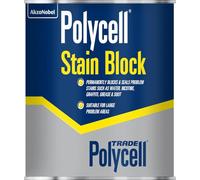 POLYCELL Stain Block 1L Interior Stain Blocking Sealer, High Coverage, Flat Finish, Solvent Oil Water Base, For Wood, Metal, Concrete