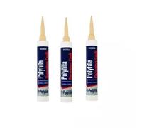 Polycell Trade Polyfilla Decorators Caulk Magnolia 380ml - 3 Pack