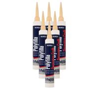 Polycell Trade Polyfilla Decorators Caulk Magnolia 380ml - 6 Pack
