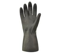 Polyco 517 Maxima Heavy Duty Flock Lined Natural Rubber Gloves - Extra Large / 10-10.5 - 1 Pair, Grey