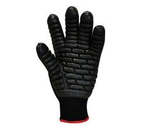 Polyco 8764 Tremor Low Seamless Knitted Shell Glove with Anti-Vibration Coating, Size 10, Black