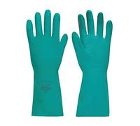 Polyco Nitri-Tech 925 Flock Lined Non-slip Diamond Pattern Green Nitrile Synthetic Rubber Glove, Size - 8