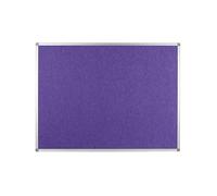 PolyColour Class B Fir Aluminium Framed Recycled Noticeboard Purple 1100mm x 900mm(W&H)