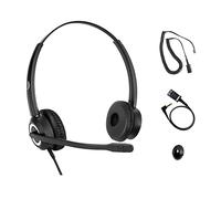 Polycom Phone Headset Noise Cancelling Mic RJ9 U10P Bottom Cable Compatible with Polycom VVX, Shoretel, Avaya Digital Phones