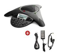 Polycom Soundstation IP 6000 with Power Supply Premium IP phone for conference calls in midsize rooms