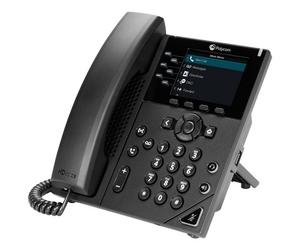 Polycom VVX 350 6-line IP desktop phone, designed for small to medium-size businesses
