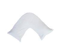 Polycotton Back & Neck Support V Shaped Orthopedic Nursing Pillow Case (White)