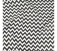 Polycotton Fabric 6mm Zig Zag Chevron Stripes Craft - Grey (Price Per Metre)