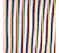 Polycotton Fabric Bright Rainbow or Pastel Stripes Striped Pride (Price Per Metre) (Bright)