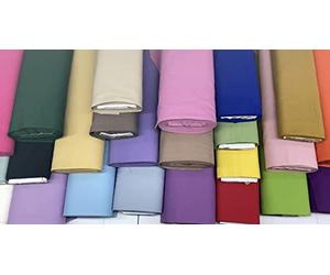 Polycotton Fabric Plain Colours Sold by the Meters (1 Meter, Lilac)