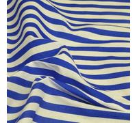 Polycotton Fabric Stripe 12mm Candy Stripes (Sold Per Metre) (Royal Blue)