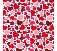Polycotton Fabric Tossed Love Hearts Valentines Heart Romance (per metre