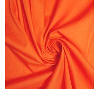 Polycotton Orange Fabric Material Plain Colour By The Metre 115cm wide (45")