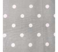 Polycotton Pea Spot Polka Dot Fabric - Playful, Charming, and Retro Styles by The Metre for DIY Projects (Grey)
