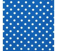 Polycotton Pea Spot Polka Dot Fabric - Playful, Charming, and Retro Styles by The Metre for DIY Projects (Royal Blue)