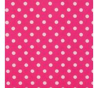 Polycotton Pea Spot Polka Dot Fabric - Playful, Charming, and Retro Styles by The Metre for DIY Projects (Hot Pink)