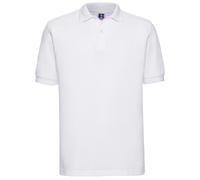 Polycotton Pique Hardwearing Polo Shirt Russell White XS