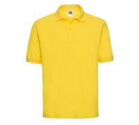 Polycotton Pique Polo Shirt Russell Yellow M