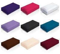 Polycotton Plain Dyed Box Pillow Case (45 x 70 + 8 cm) Soft Poly Cotton Square Edge Easycare Anti Allergenic Breathable Box Pillowcases (Mink/Latte, 45 x 70 + 8 cm)