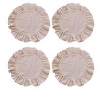 Polycotton Round Placemat with Nonslip, Apricot 4 PIECES