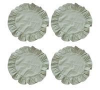 Polycotton Round Placemat with Nonslip, Mint green 4 PIECES