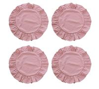 Polycotton Round Placemat with Nonslip, Mist powder 4 PIECES